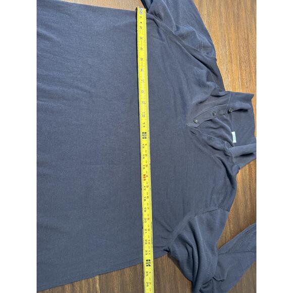 Malo Sweater Mens Large Navy Polo Long Sleeve Italy Luxury Knit Cotton sz 54 - Picture 3 of 10